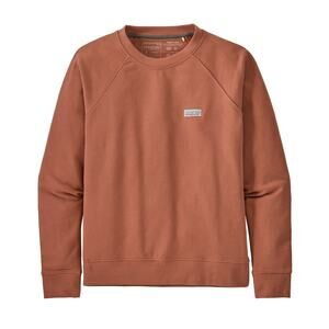 Patagonia W's Pastel P-6 Label Organic Crew Sweatshirt Brown Crewneck Sweater